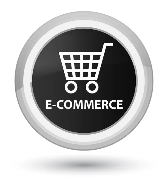 E-commerce prime black round button — Stock Photo, Image