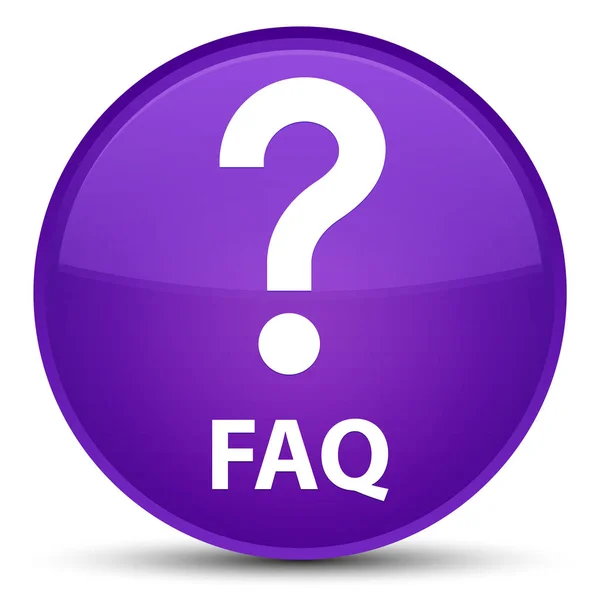 Faq (question icon) special purple round button — Stock Photo, Image