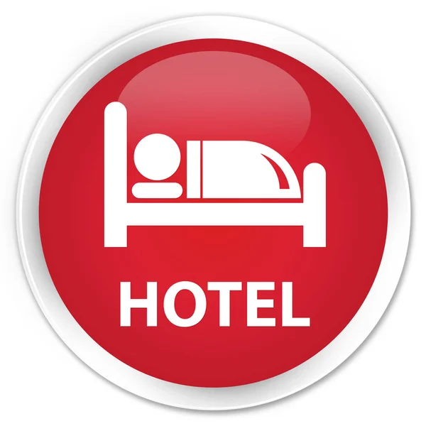 酒店高级红圆按钮 — 图库照片