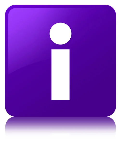 Info アイコン紫正方形ボタン — ストック写真