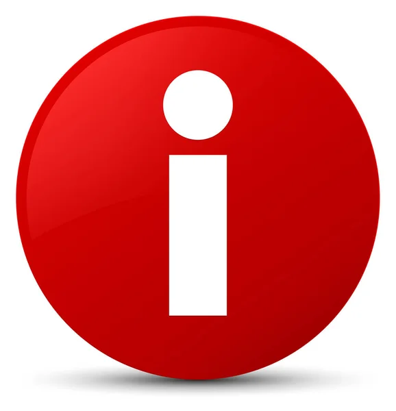 Info icono rojo botón redondo — Foto de Stock
