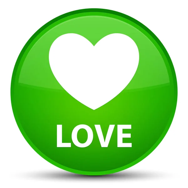 Amour bouton rond vert spécial — Photo