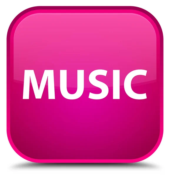 音楽特別なピンクの正方形ボタン — ストック写真