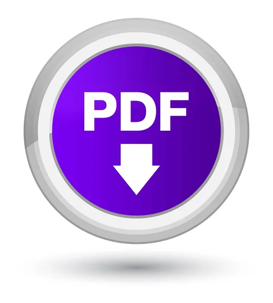 PDF download eerste paarse ronde knoop van het pictogram — Stockfoto