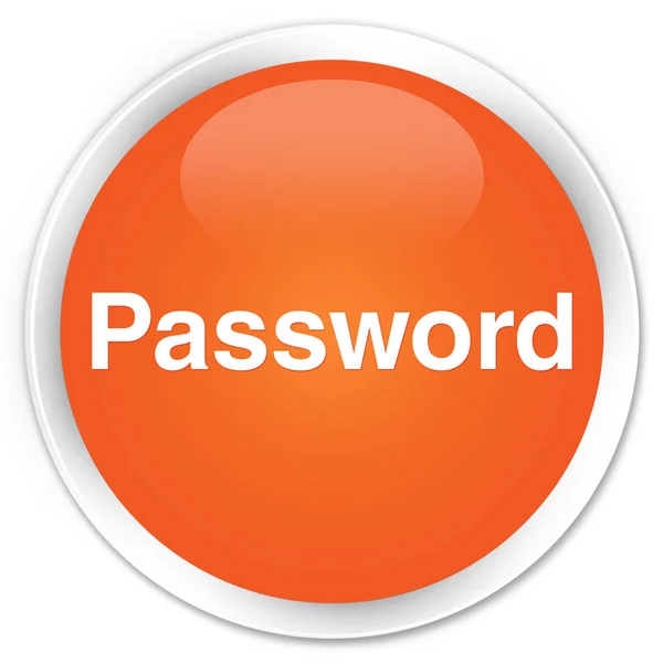 Password premium orange runde knap - Stock-foto