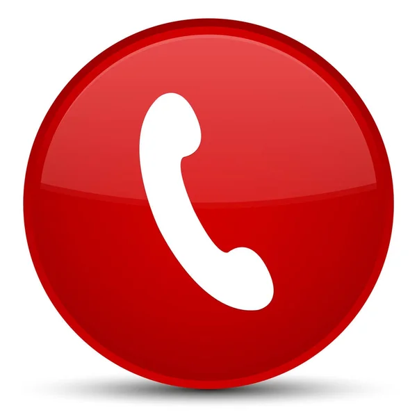 電話アイコン特別な赤い丸ボタン — ストック写真