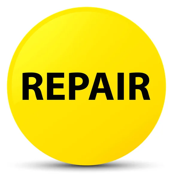 Reparar botón redondo amarillo — Foto de Stock