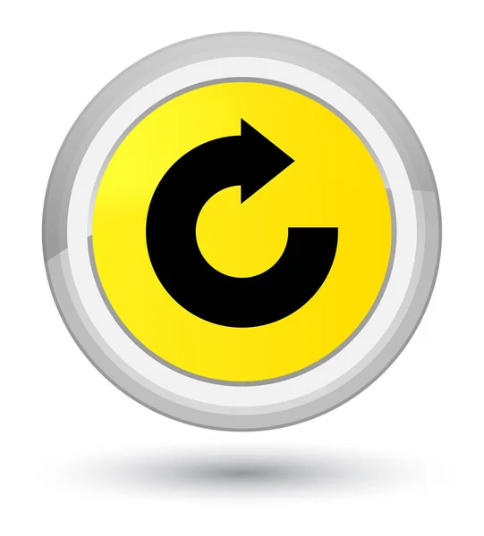 Απάντηση βέλος εικονίδιο προνομιακή κίτρινο στρογγυλό κουμπί — Φωτογραφία Αρχείου