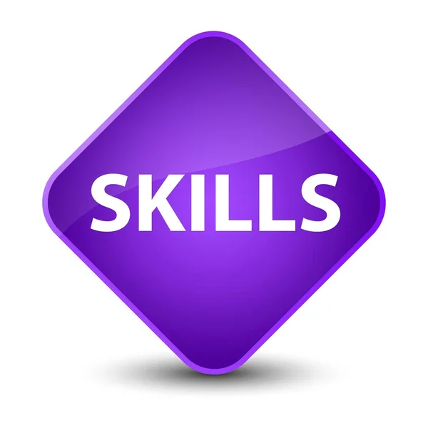 Skills elegant purple diamond button — Stock Photo, Image