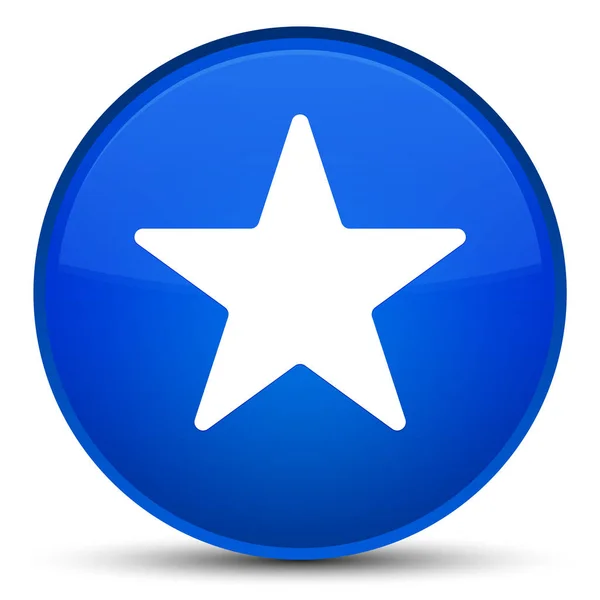 Піктограма зірки спеціальна синя кругла кнопка — стокове фото