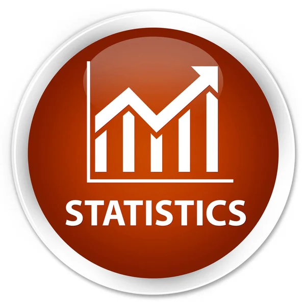 Estatísticas prémio marrom botão redondo — Fotografia de Stock