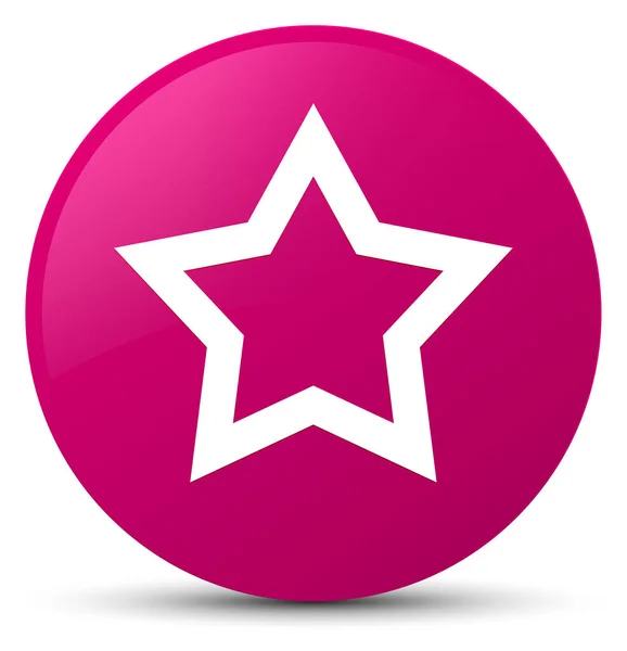 Star icon pink round button — Stock Photo, Image