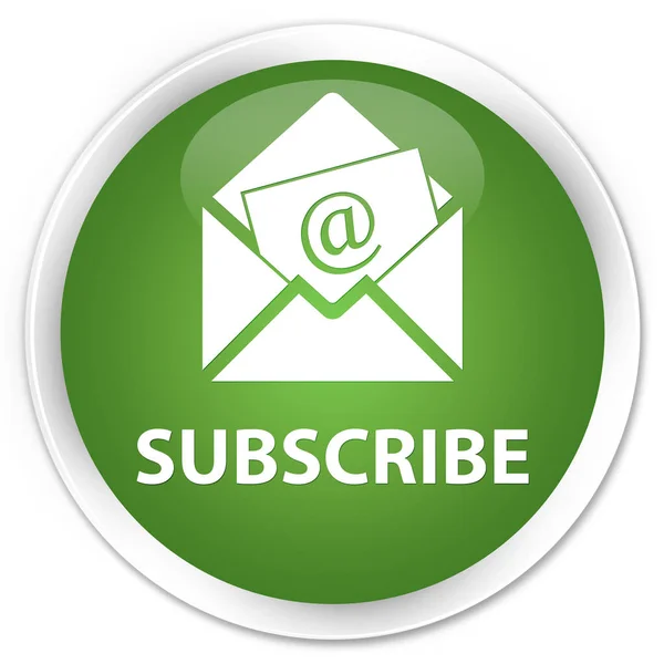 S'abonner (newsletter email icon) premium soft green round butto — Photo