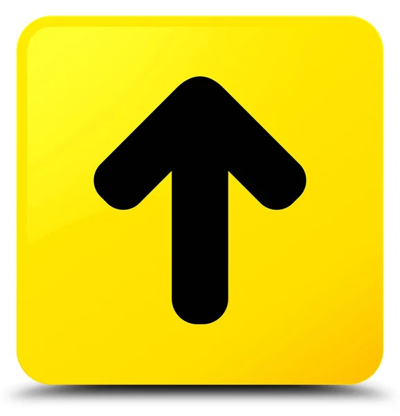 Subir flecha icono amarillo botón cuadrado —  Fotos de Stock