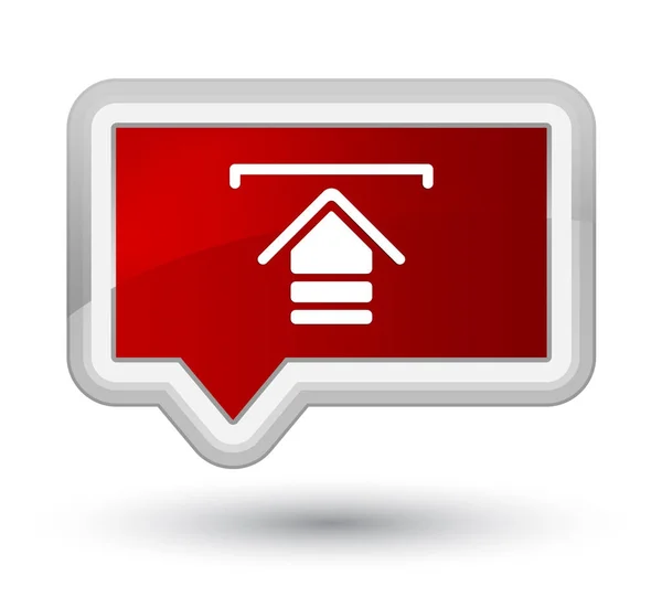 Carregar ícone principal banner vermelho botão — Fotografia de Stock