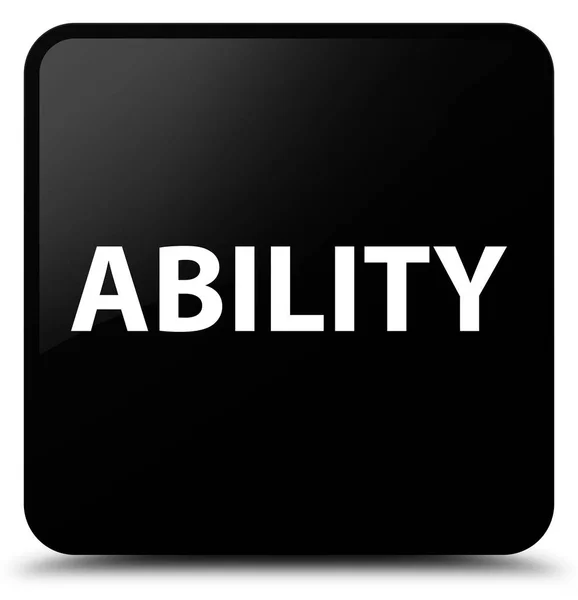 Ability black square button — Stock Photo, Image