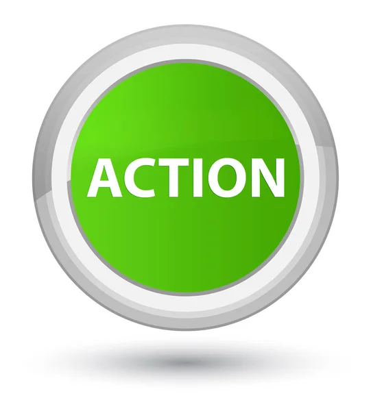 Action prime soft green round button — Stock Photo, Image