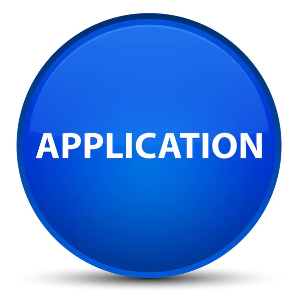 Application special blue round button — Stock Photo, Image