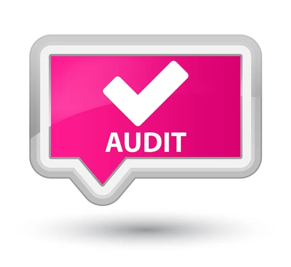 Audit (Validierungs-Symbol) Prime rosa Banner-Taste — Stockfoto