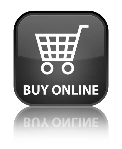 Buy online special black square button — Stock Photo, Image