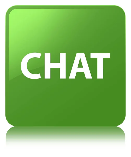 Chat suave botón cuadrado verde — Foto de Stock