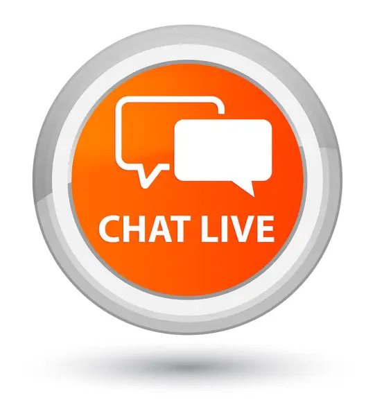 Chat live prime orange bouton rond — Photo