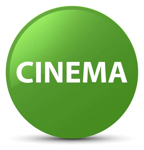 Cinema soft green round button — Stock Photo, Image