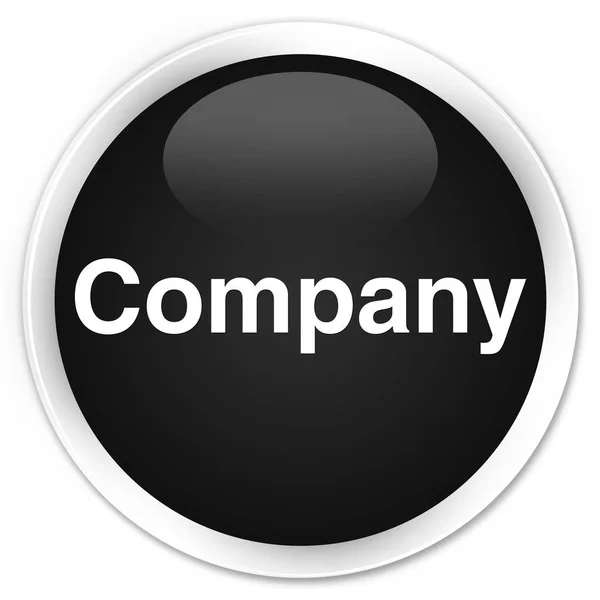 Чёрная круглая кнопка компании — стоковое фото