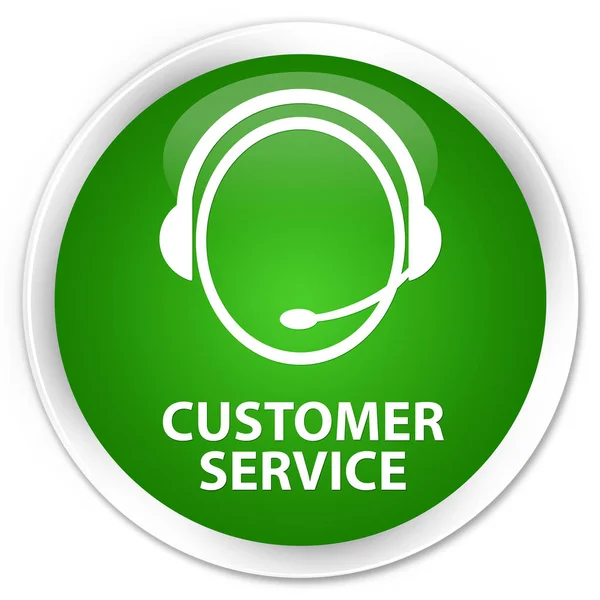 Customer service (customer care icon) premium green round button