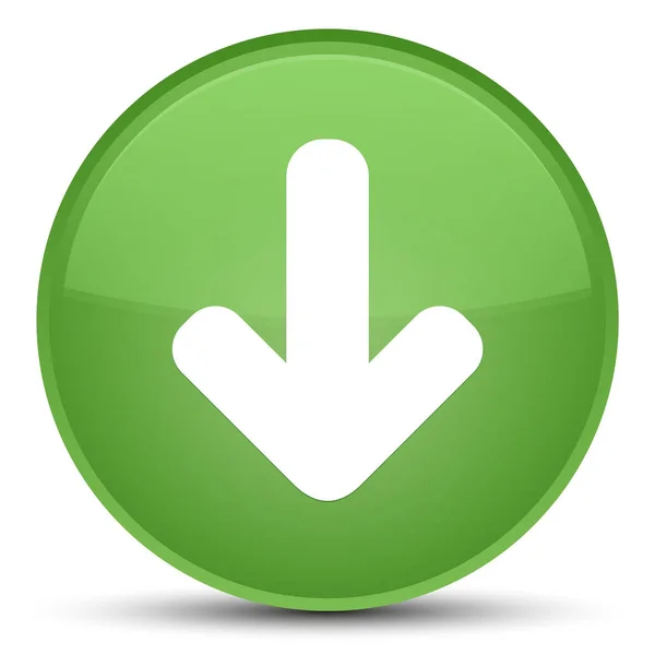 Baixar ícone de seta botão redondo verde suave especial — Fotografia de Stock