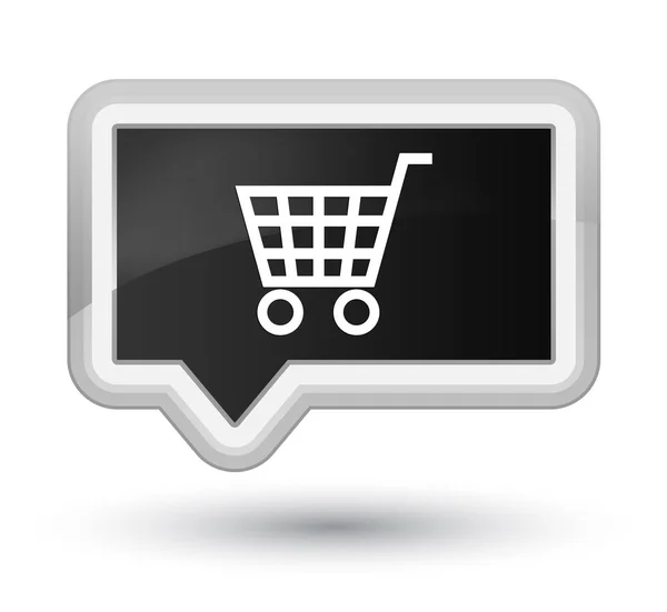 Ícone de comércio eletrônico botão de banner preto primo — Fotografia de Stock