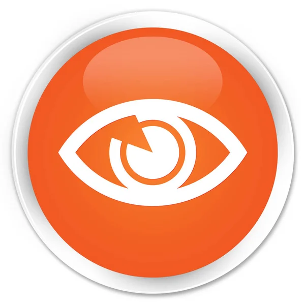 Eye icon premium orange round button — Stock Photo, Image