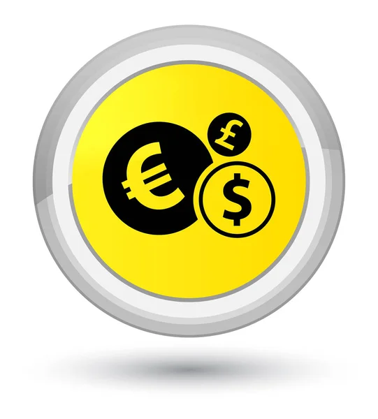 Finanserna ikonen prime gula runda knappen — Stockfoto