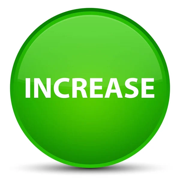 Increase special green round button — Stock Photo, Image