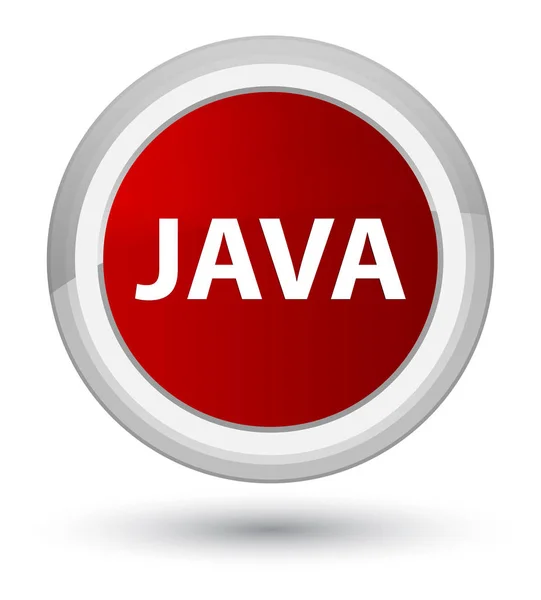 Java prime red round button — Stock Photo, Image