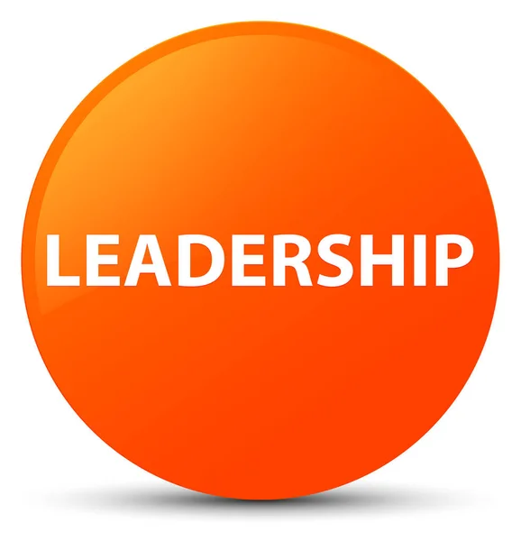 Liderlik turuncu yuvarlak düğmesi — Stok fotoğraf