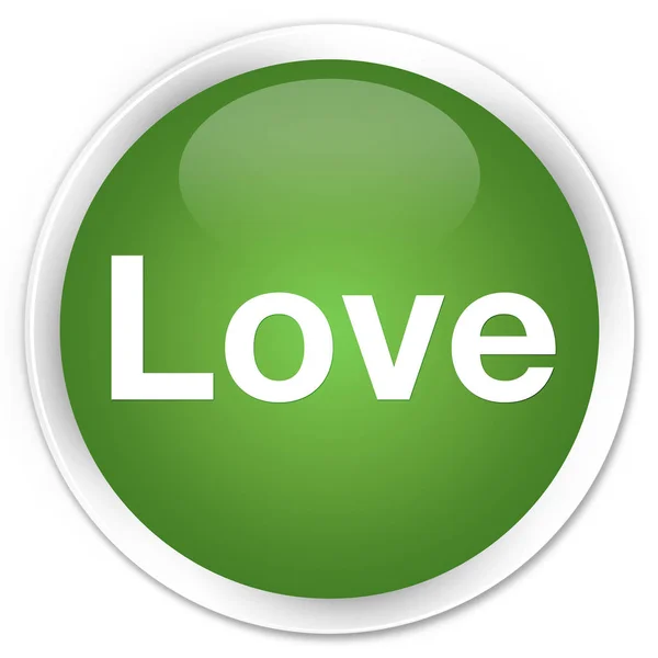 Love premium weiche grüne runde Taste — Stockfoto