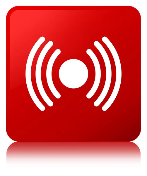 Network signal icon red square button