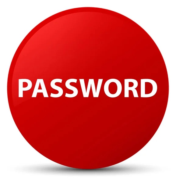 Lösenord röda runda knappen — Stockfoto