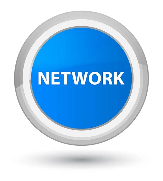 Network prime cyan blue round button — Stock Photo, Image