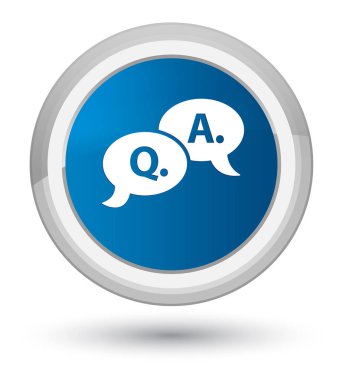 Soru cevap balonu simgesini Başbakan düğmenin mavi