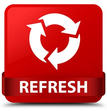 Kırmızı kare düğmesini kırmızı kurdele orta Yenile