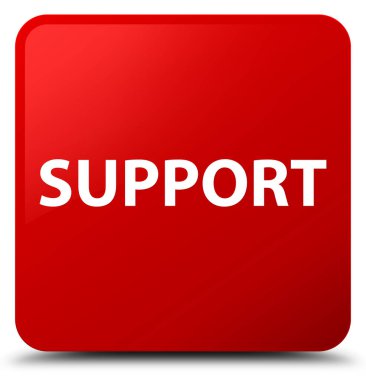 Destek kırmızı kare düğme