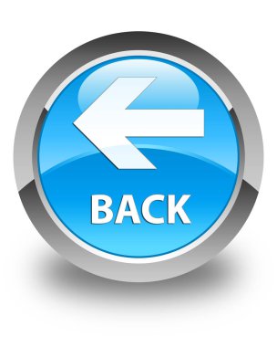 Geri parlak mavi mavi yuvarlak düğmesi