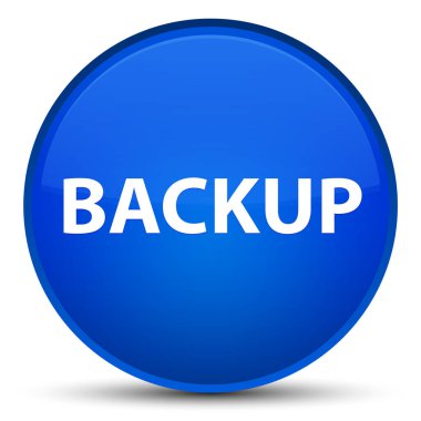 Yedek özel mavi yuvarlak düğmesini