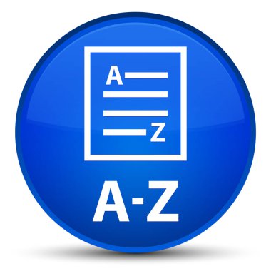 A-Z (liste sayfa simgesi) özel mavi yuvarlak düğmesi