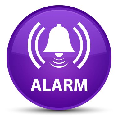 Alarm (zil simgesini) özel mor yuvarlak düğmesi
