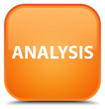 Analiz özel turuncu kare düğme