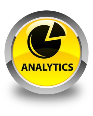 Analytics (grafik simgesi) parlak sarı yuvarlak düğmesi