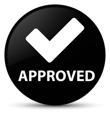 Onaylı (simge doğrulama) düğmesini yuvarlak siyah